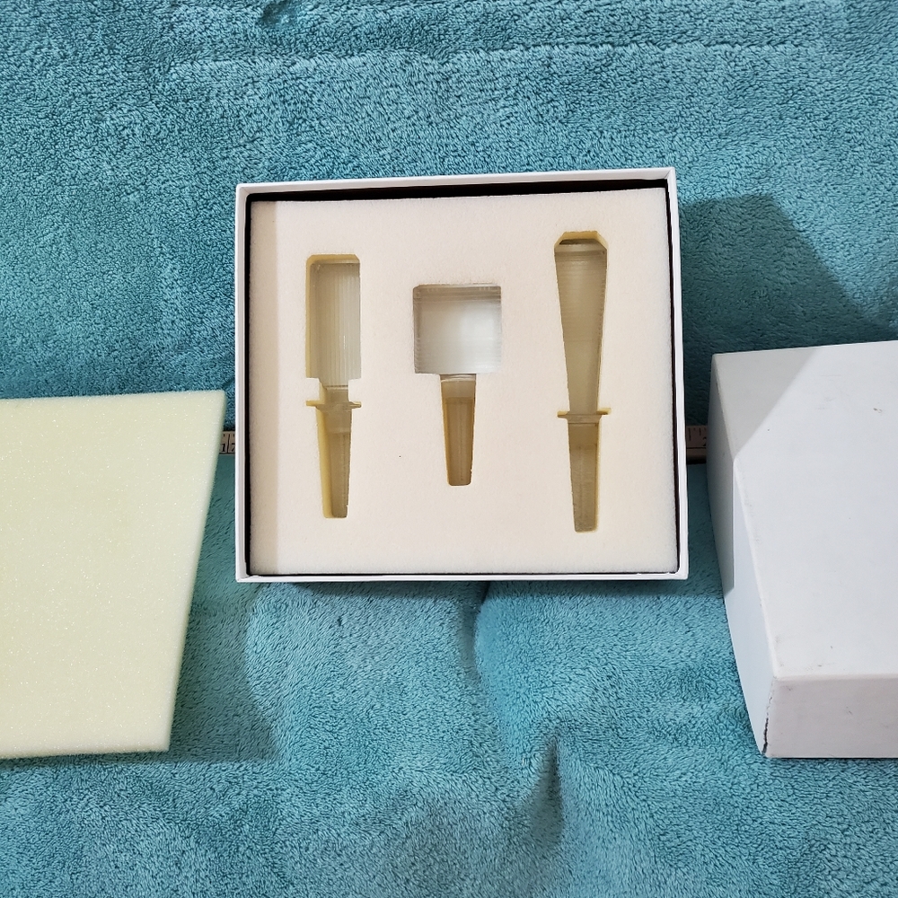 Set of 3 Etched Crystal Linear Bottle Stoppers, Vera Wang Wedgwood